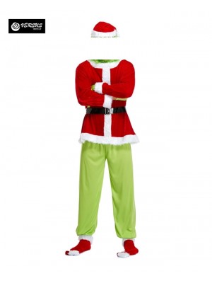 Vestito Costume Mostro Verde Babbo Natale GRINCH02